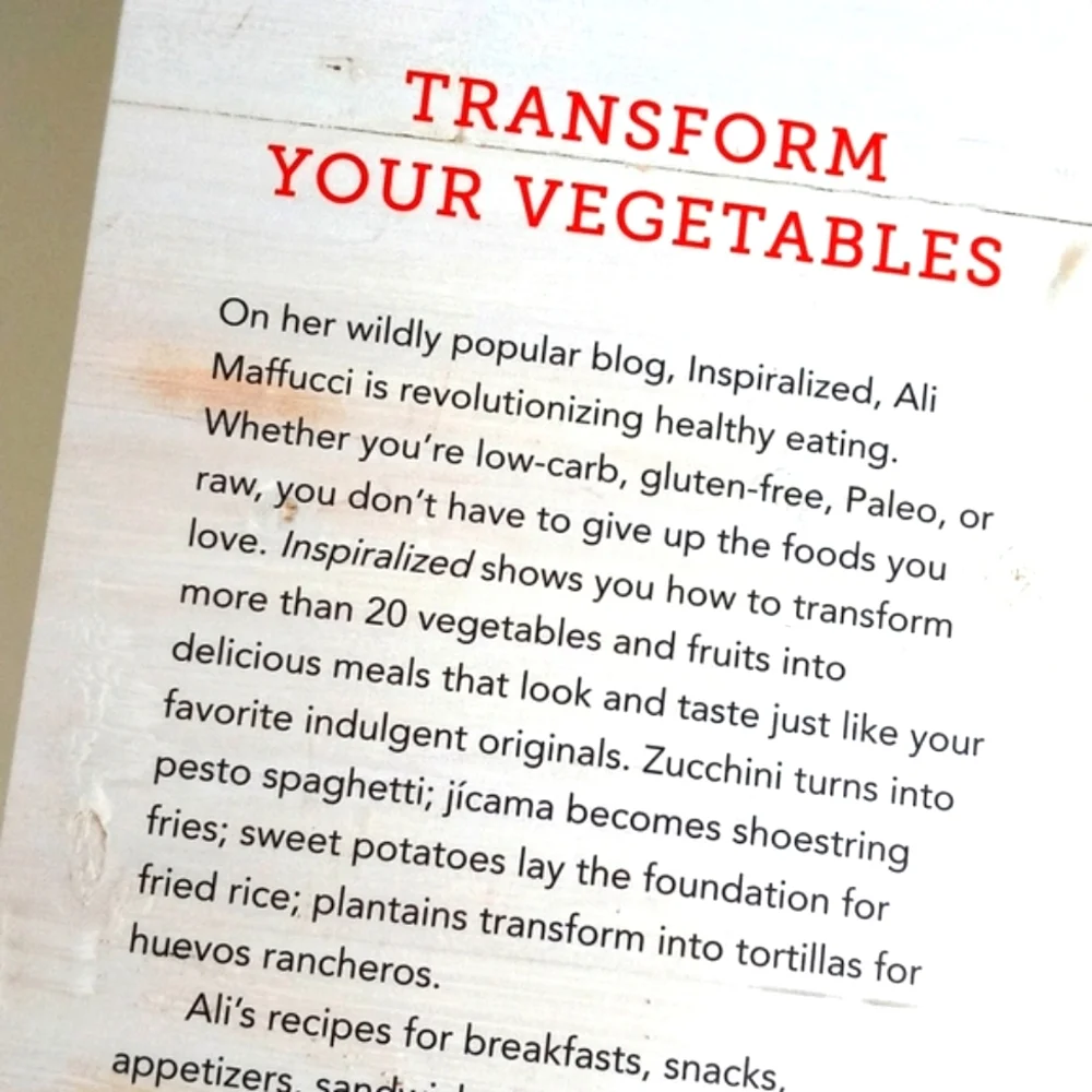 William Sonoma Inspiralized Turn Vegetables Into Healthy Meals Recipe Book